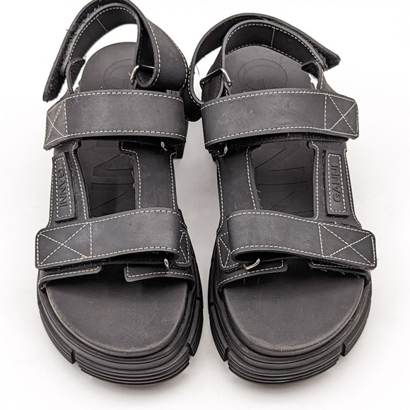 Ganni Shoes - Ganni Women Recycled Black Rubber City Sandals Size 8 US 38 EUR